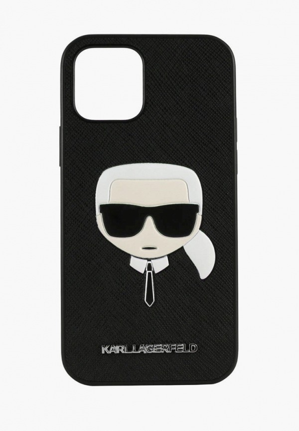 Чехол для iPhone Karl Lagerfeld 12 Pro Max (6.7), PU Saffiano Karl's Head Black