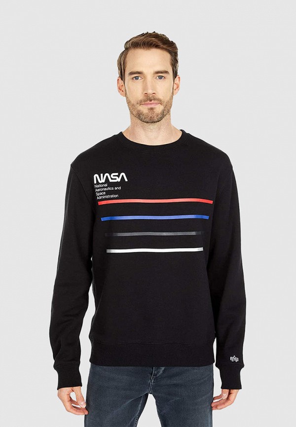 

Свитшот Alpha Industries, Черный, Nasa Line Crew