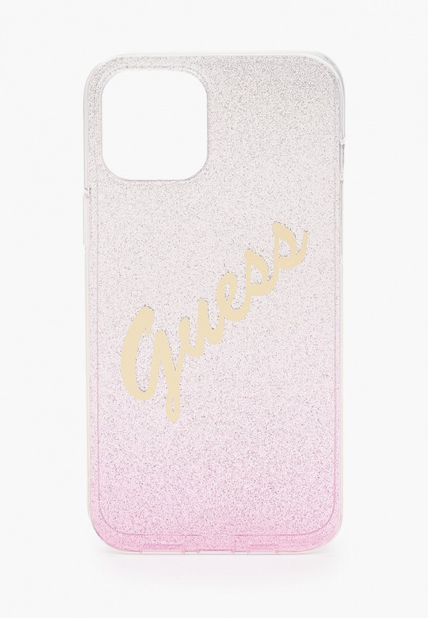 

Чехол для iPhone Guess, Розовый, 12 Pro Max (6.7), PC/TPU Script logo Gradient Glitter/Pink