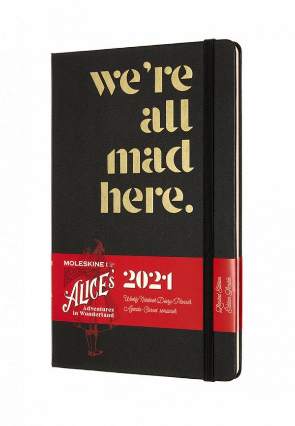 

Еженедельник Moleskine, Черный, 12M ALICE WONDER WKLY