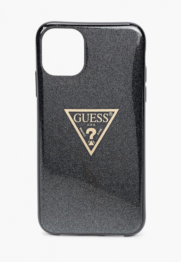 

Чехол для iPhone Guess, Черный, 11, Triangle logo TPU Glitter black