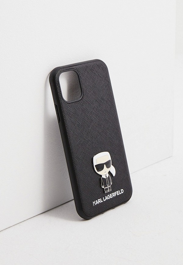 

Чехол для iPhone Karl Lagerfeld, Черный, 11, PU Leather Saffiano Iconic Karl Black
