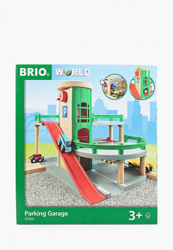 

Конструктор Brio, Разноцветный, Парковка к ж/д с лифтом и 3 машинками, 34х19х39см.