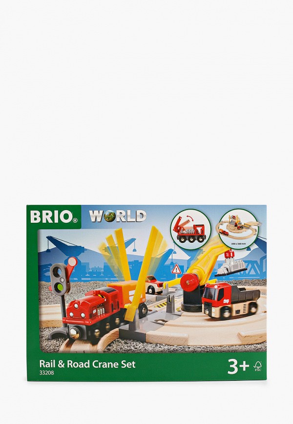 

Комплект Brio, Разноцветный, Ж/д с автодорогой