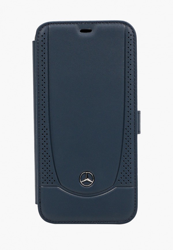 

Чехол для iPhone Mercedes-Benz, Синий, 12 Pro Max (6.7), Genuine leather Urban Smooth/perforated Blue