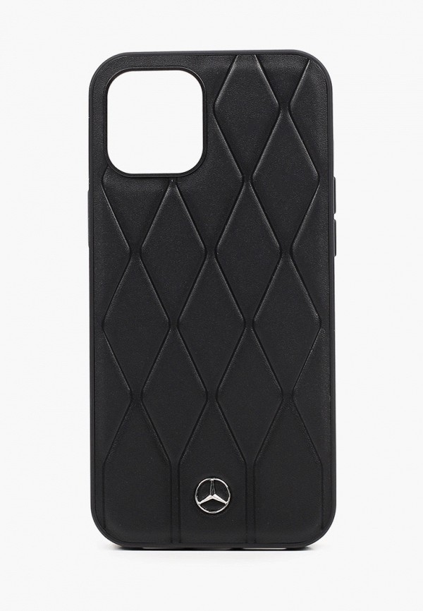 

Чехол для iPhone Mercedes-Benz, Черный, 12 Pro Max (6.7), Wave Quilted Leather Black