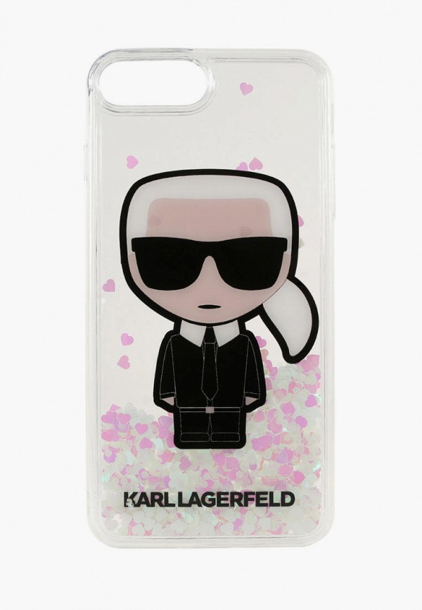 

Чехол для iPhone Karl Lagerfeld, Прозрачный, 7 Plus / 8 Plus, Liquid glitter Karl Iconik Transp (glow in the dark)
