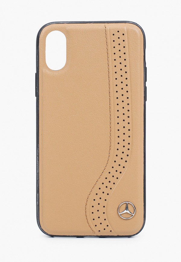 

Чехол для iPhone Mercedes-Benz, Коричневый, X / XS, New Bow l Leather Camel