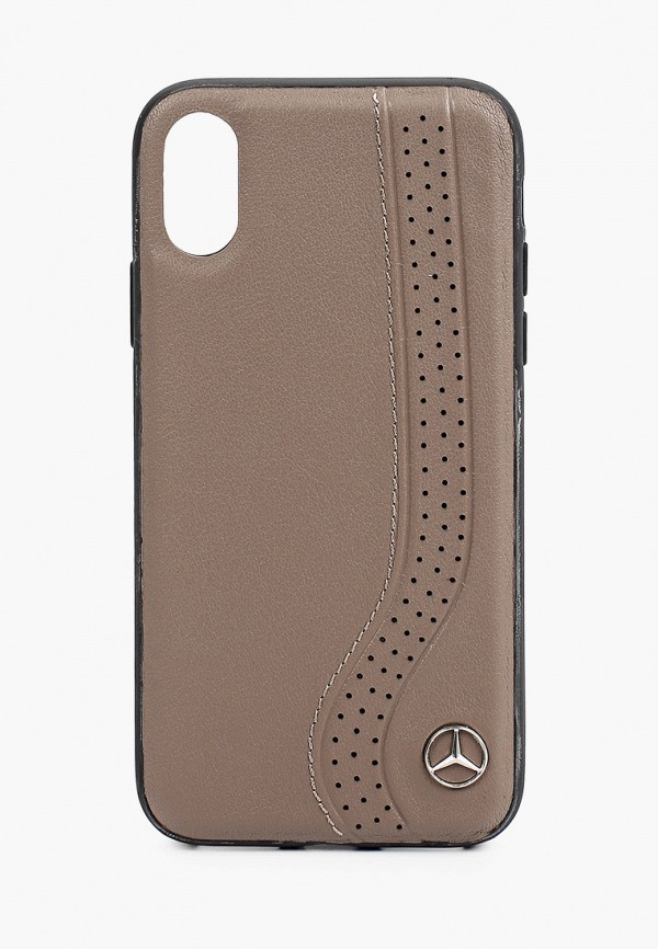 

Чехол для iPhone Mercedes-Benz, Коричневый, X / XS, New Bow l Leather Brown