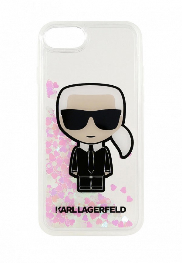

Чехол для iPhone Karl Lagerfeld, Прозрачный, 8 / SE 2020, Liquid glitter Karl Iconik Transp (glow in the dark)