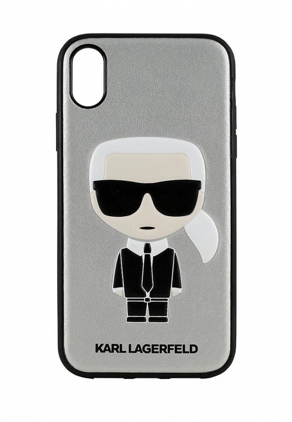 

Чехол для iPhone Karl Lagerfeld, Серебряный, XR, PU Leather Iconic Karl Silver