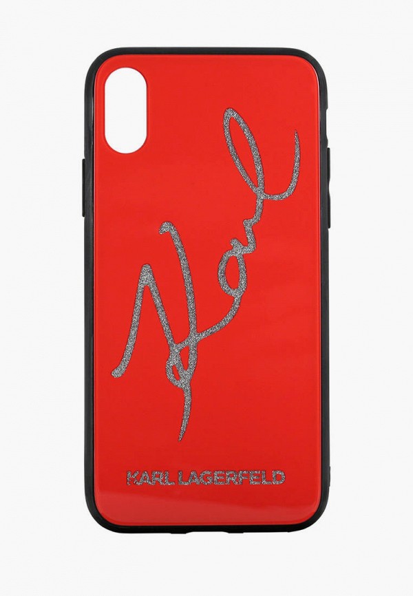 

Чехол для iPhone Karl Lagerfeld, Красный, X / XS, Double Layer Karl signature Glitter Red