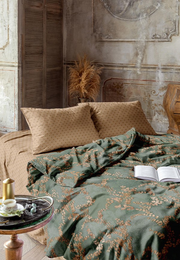 Постельное белье Евро Mia Cara зеленый, размер 00, фото 5