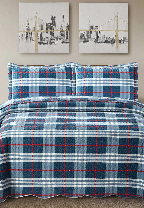 

Комплект с покрывалом Arya home collection, Синий, Ecose 260х250