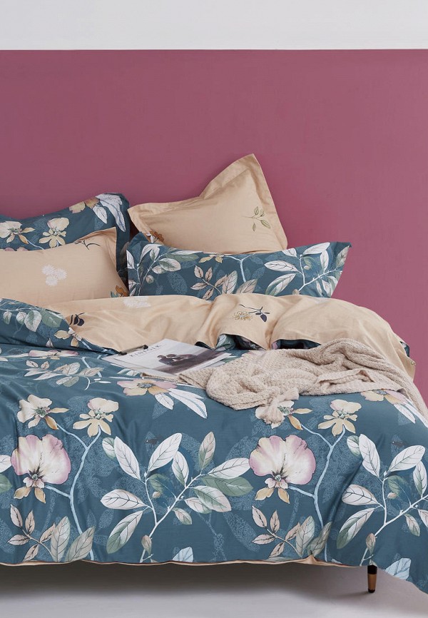 

Постельное белье Евро Bellehome, Синий, Матильда