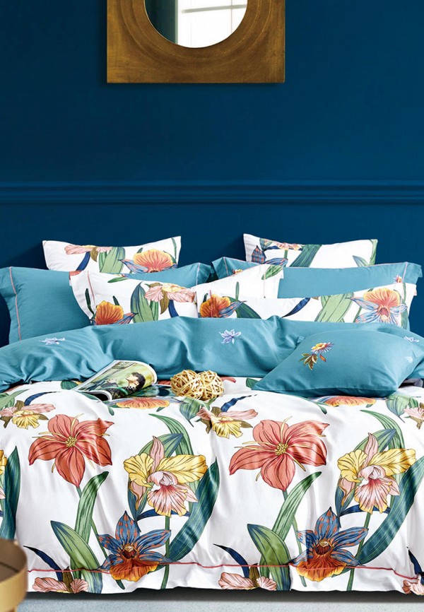 

Постельное белье Евро Bellehome, Белый, Аризема