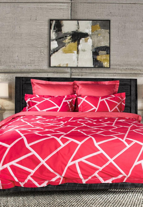 

Постельное белье Евро Bellehome, Красный, Намиб
