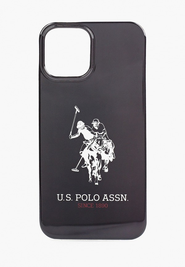 

Чехол для iPhone U.S. Polo Assn., Черный, 12 Pro Max (6.7), PC/TPU Shiny Double horse Black