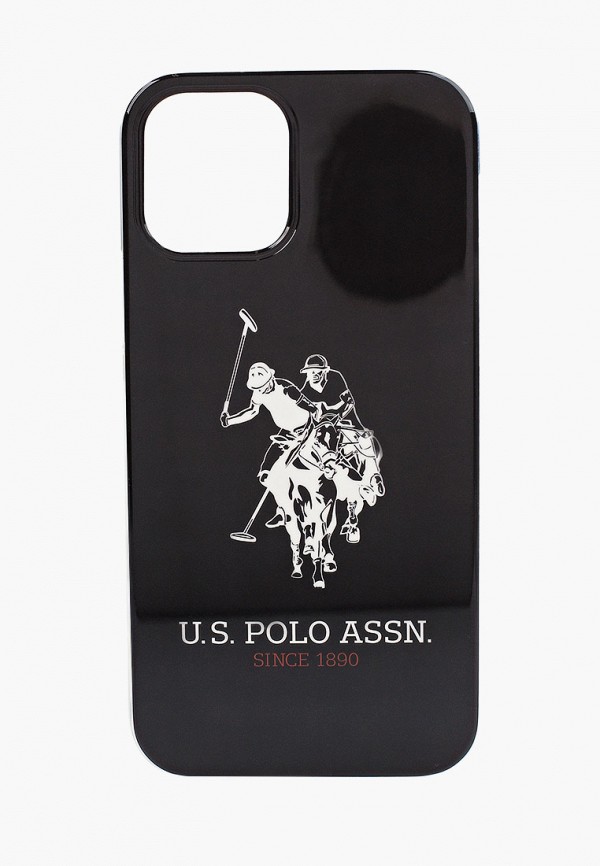 

Чехол для iPhone U.S. Polo Assn., Черный, 12/12 Pro (6.1), PC/TPU Shiny Double horse Black