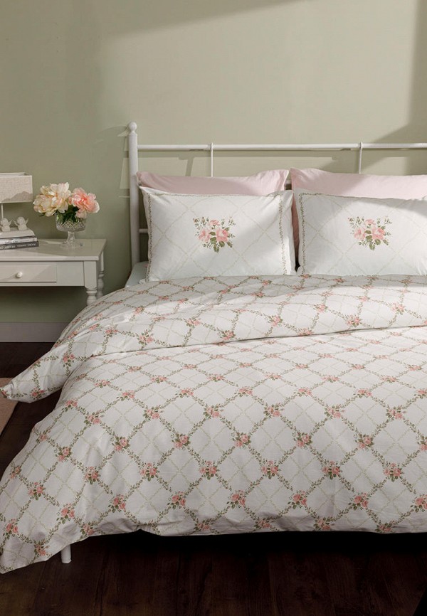 

Постельное белье Евро English Home, Бежевый, Rose Chain