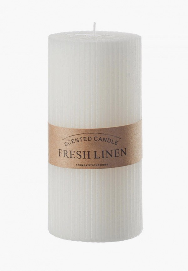 

Свеча ароматическая Decogallery, Белый, "Fresh linen"