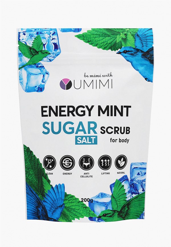 

Скраб для тела Yumimi, Зеленый, ENERGY MINT, 200 г