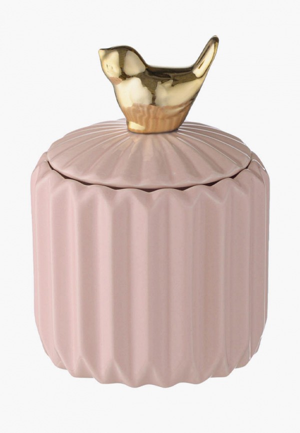 

Контейнер для хранения продуктов Decogallery, Розовый, с птичкой M, 18х12 см