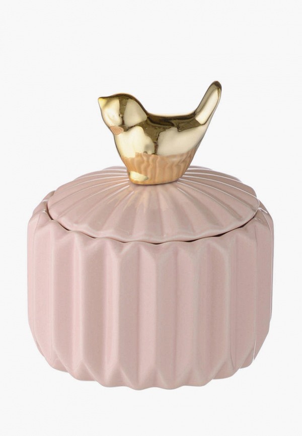 

Контейнер для хранения продуктов Decogallery, Розовый, с птичкой S, 16х12 см