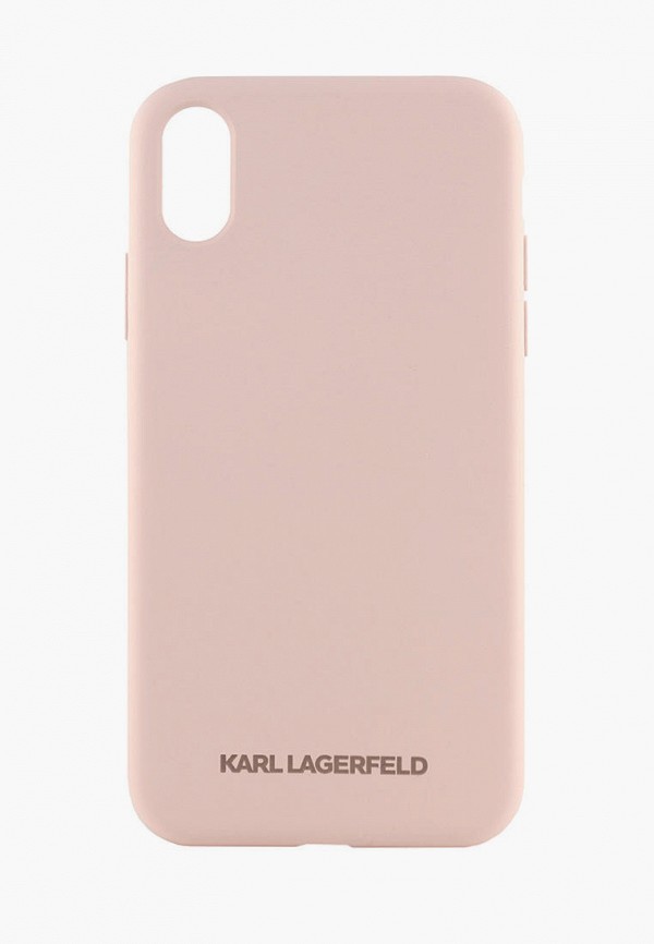 

Чехол для iPhone Karl Lagerfeld, Розовый, X/XS, Liquid silicone Gold logo Light pink