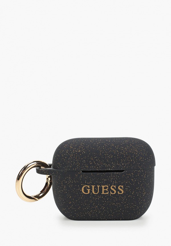 

Чехол для наушников Guess, Черный, Airpods Pro, Silicone case with ring Glitter/Black