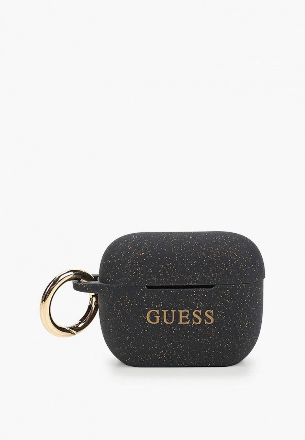 

Чехол для наушников Guess, Черный, Airpods Pro, Silicone case with ring Glitter/Black