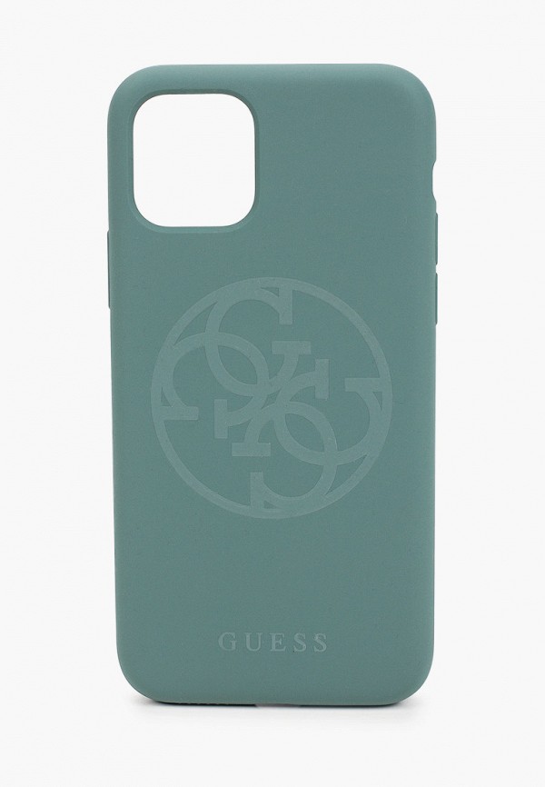 

Чехол для iPhone Guess, Зеленый, 11 Pro, Silicone collection 4G logo Green