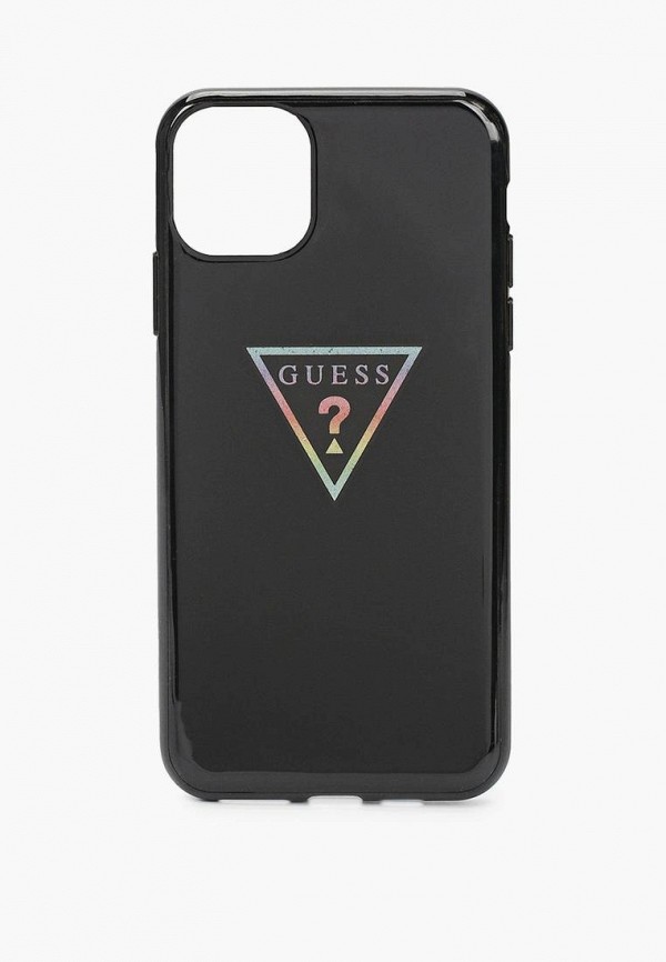 

Чехол для iPhone Guess, Черный, 11 Pro Max, Iridescent glitter Triangle logo PC/TPU Multicol black