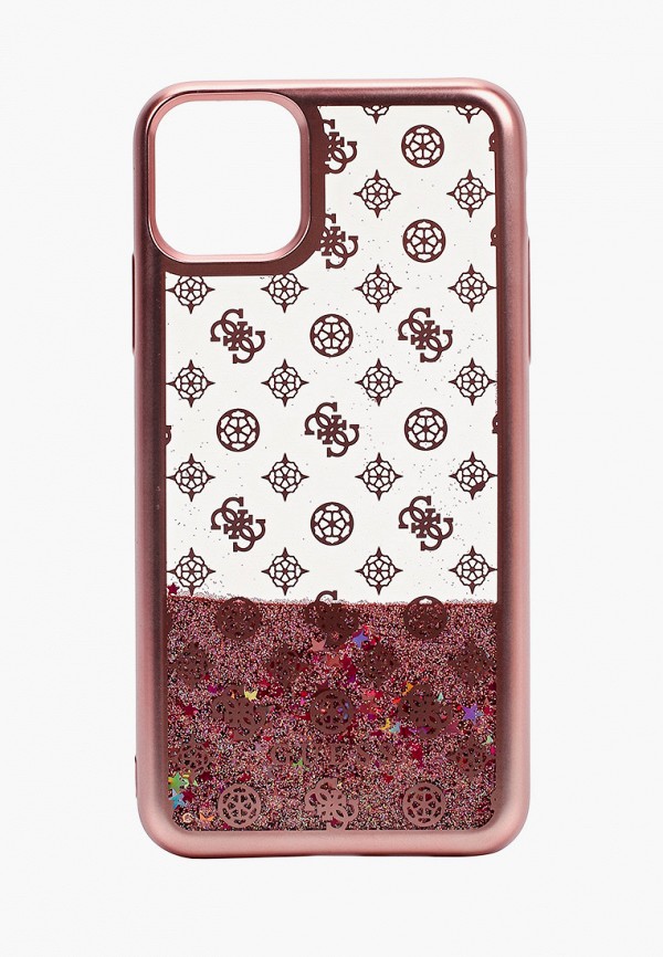 

Чехол для iPhone Guess, Розовый, 11 Pro Max, Liquid glitter 4G Peony Pink