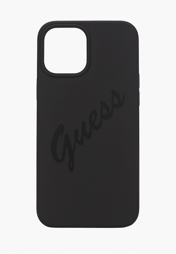 

Чехол для iPhone Guess, Черный, 12 Pro Max (6.7), Liquid silicone Script logo Black