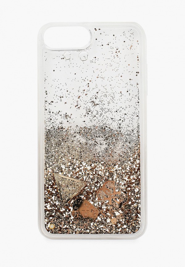 

Чехол для iPhone Guess, Прозрачный, 7 Plus / 8 Plus, Glitter Hearts Gold