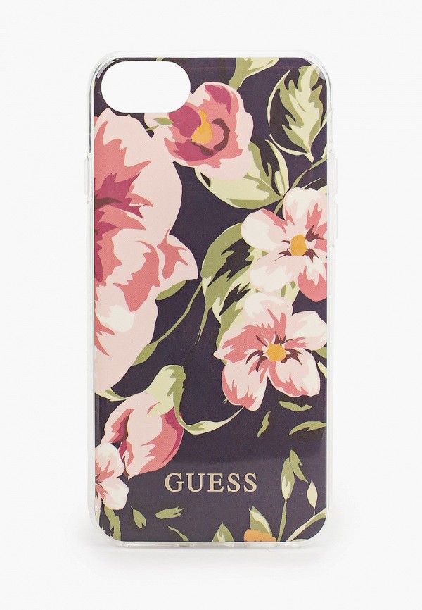 

Чехол для iPhone Guess, Синий, 8/SE 2020, Flower PC/TPU Shiny N.3 Navy