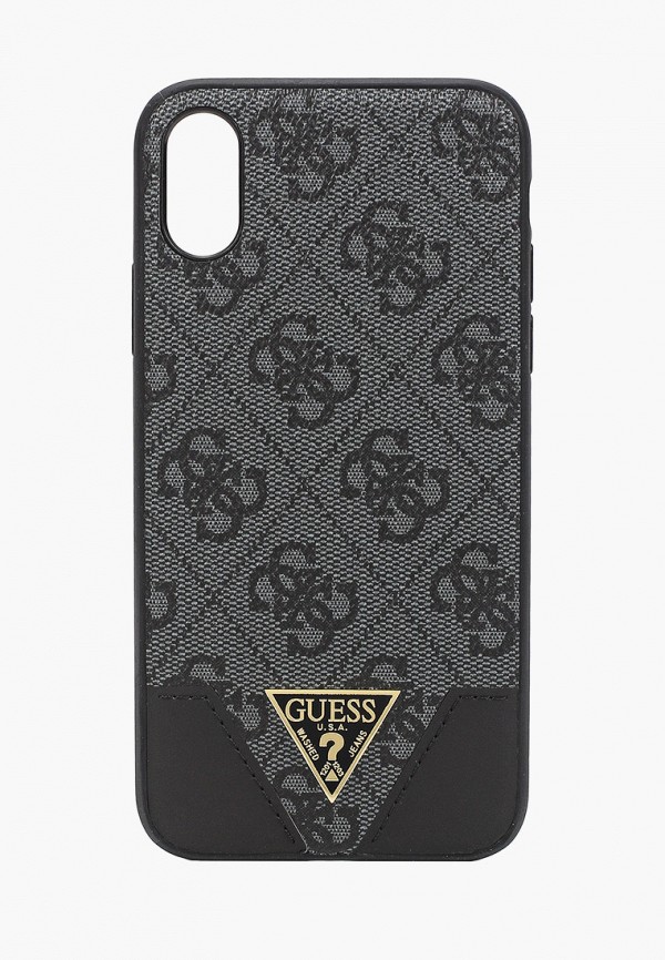 

Чехол для iPhone Guess, Серый, X / XS, 4G PU Triangle metal logo Grey