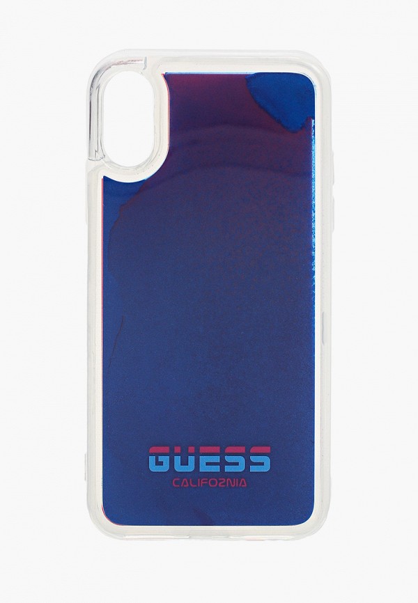 

Чехол для iPhone Guess, Синий, X / XS, Glitter California Glow in the dark sand Red