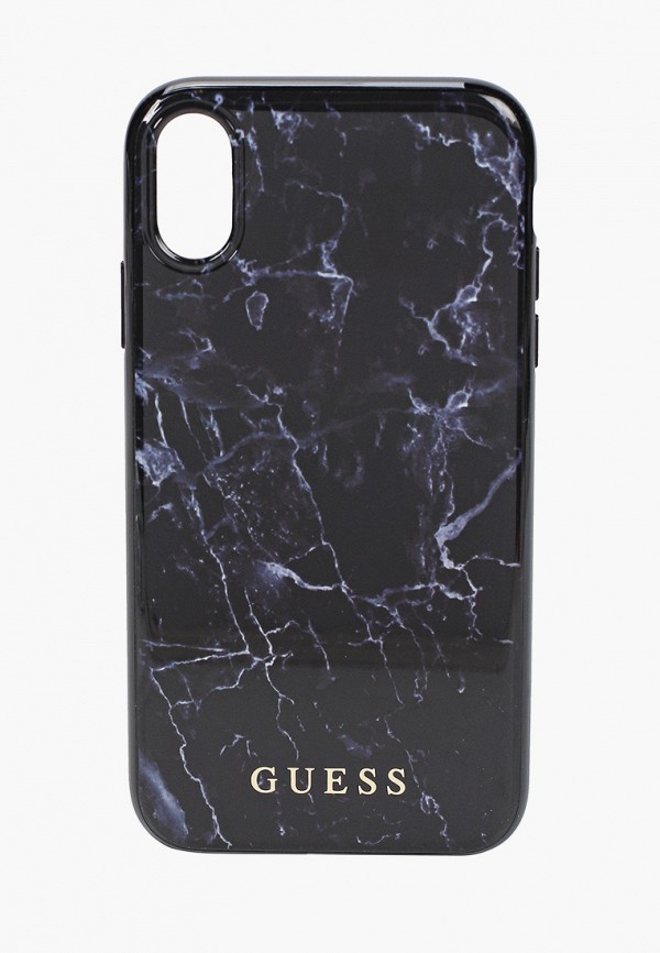 

Чехол для iPhone Guess, Синий, XR, Marble Design PC/TPU Black