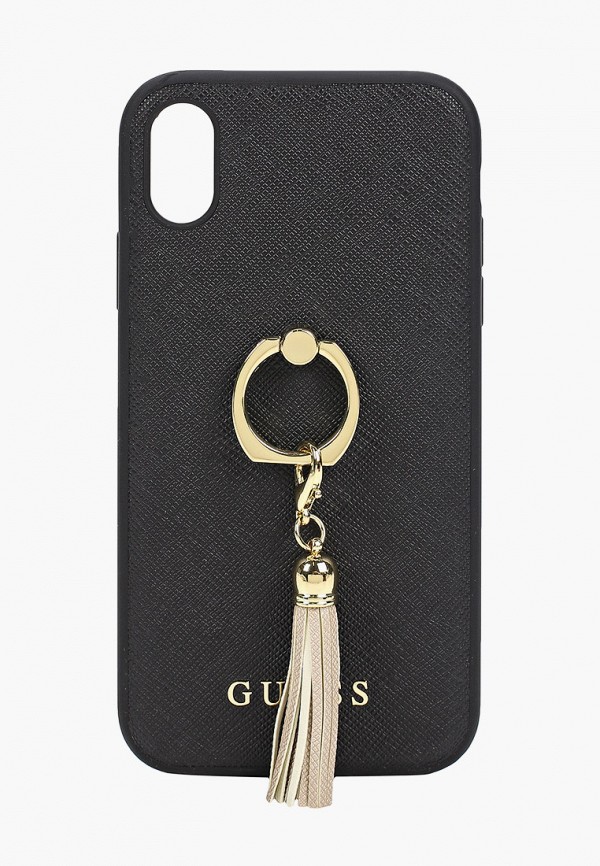 

Чехол для iPhone Guess, Черный, XR, Saffiano PU + Ring Black