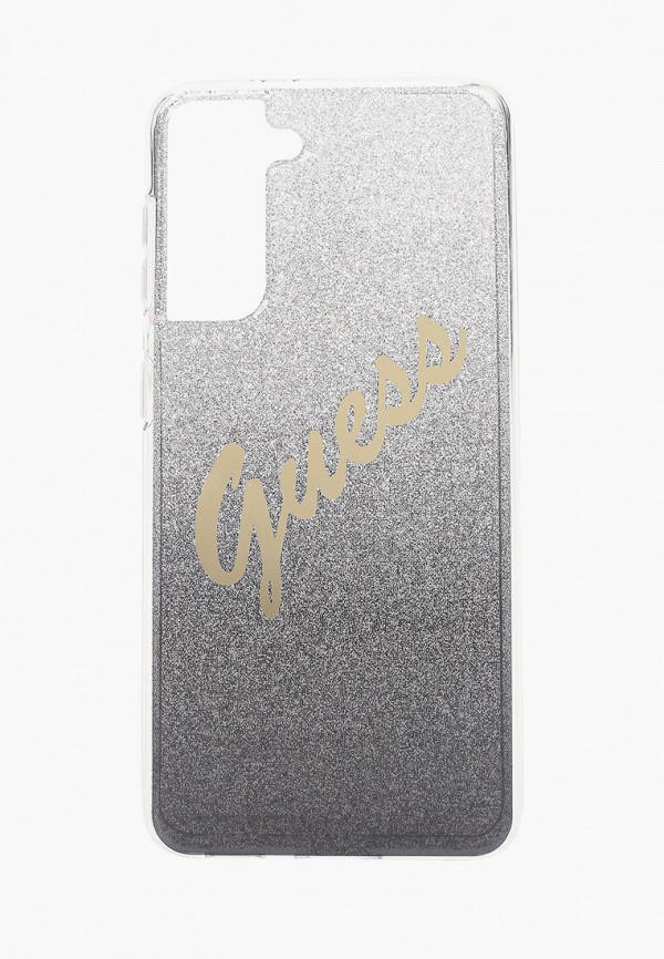 

Чехол для телефона Guess, Серый, Galaxy S21, PC/TPU Script logo Gradient Glitter/Black