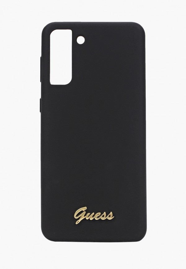 

Чехол для телефона Guess, Черный, Galaxy S21+, Liquid silicone Gold metal logo Black