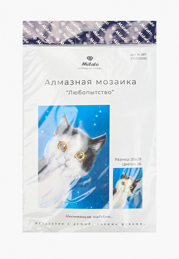 

Мозаика алмазная Милато, Разноцветный, "Кот", 20х28 см
