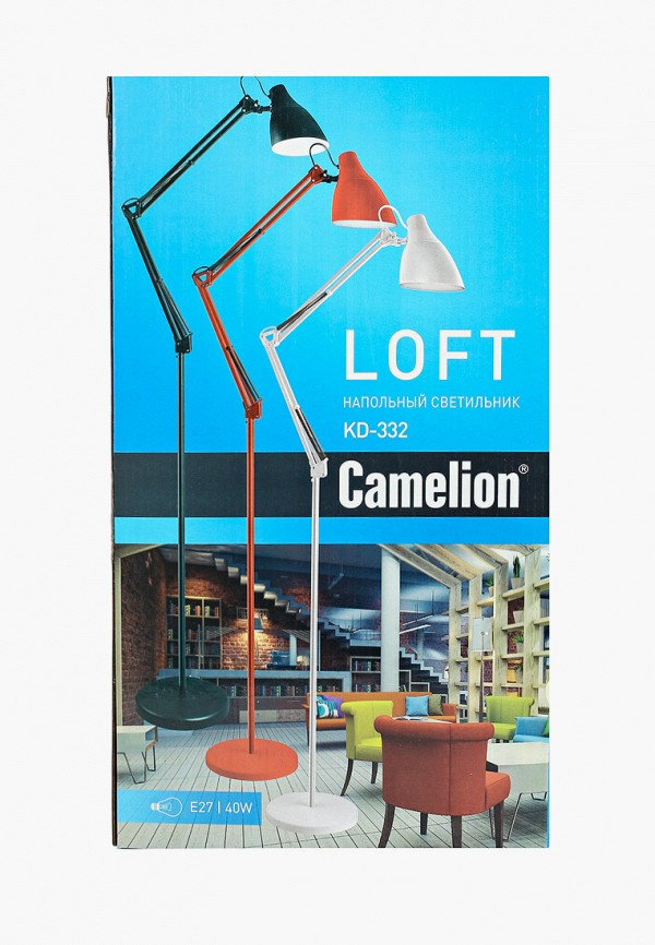 

Светильник напольный Camelion, Серый, KD-332 C26, 100 см