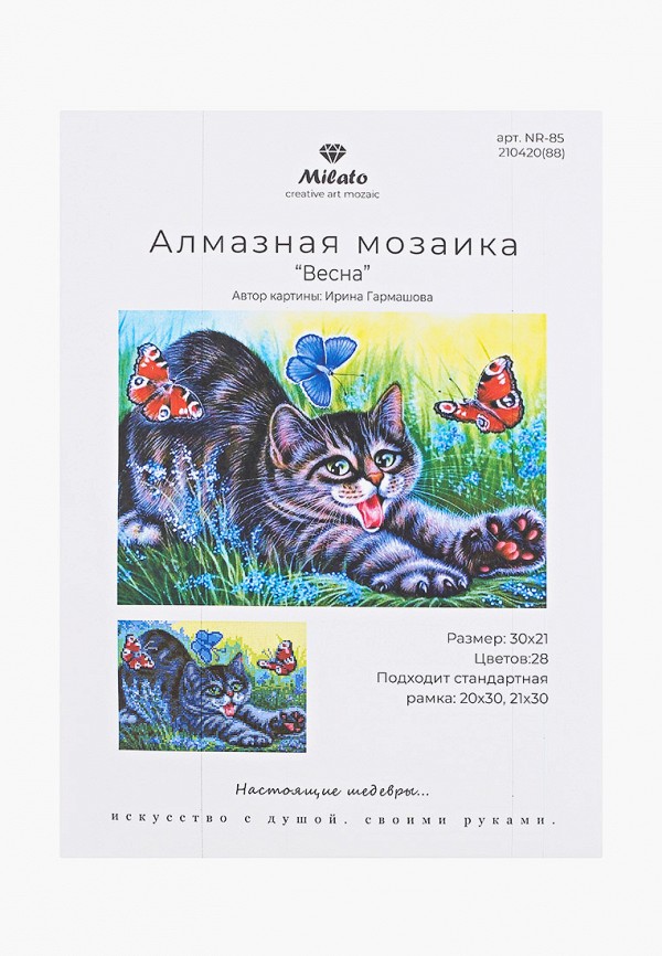

Мозаика алмазная Милато, Разноцветный, Алмазная мозаика "Весна", 28 цветов