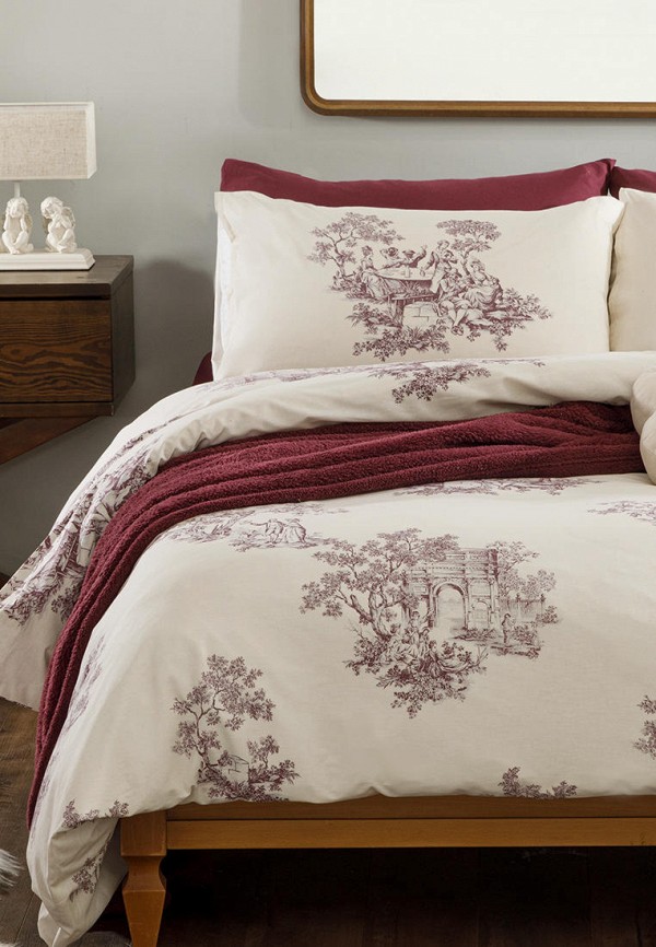 

Постельное белье Евро English Home, Бежевый;бордовый, English Home MP002XU046F0