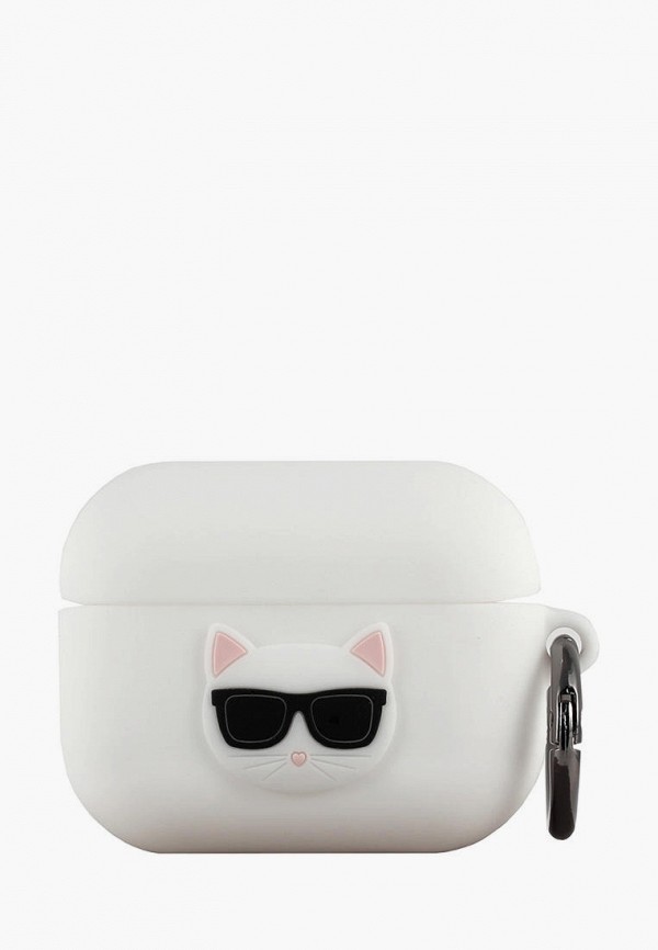 

Чехол для наушников Karl Lagerfeld, Белый, Airpods Pro, Silicone case with ring Choupette White