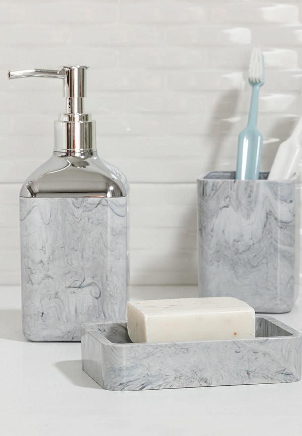 

Набор аксессуаров для ванной English Home, Серый, Marble