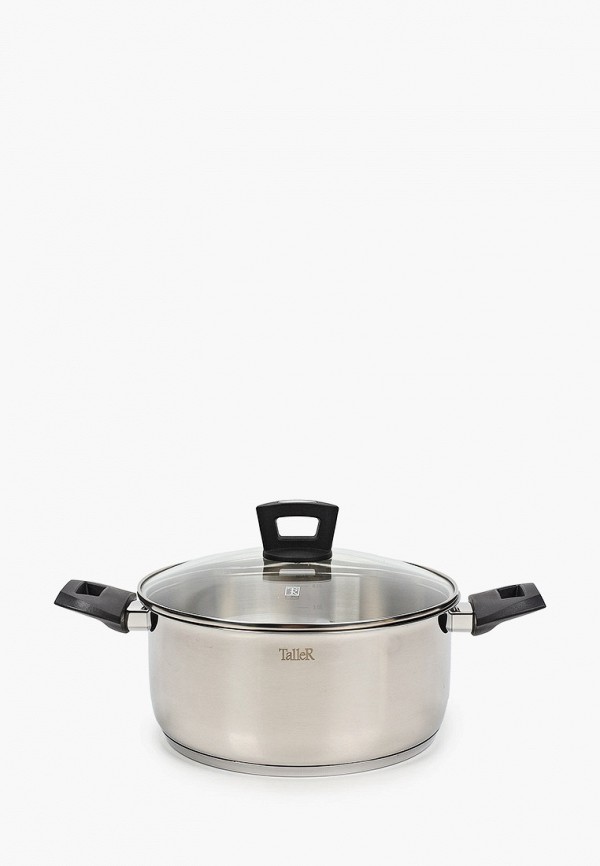 

Кастрюля Taller, Серебряный, с крышкой, АСПЕКТ, 4.7 л